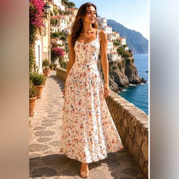Caroline Constas Dresses & Skirts - Caroline Constas Floral Maxi Dress – Women's Sz M – NWT | Resort Vacation